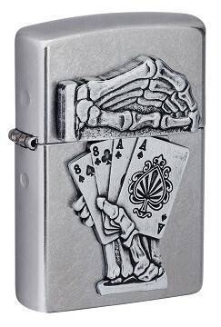 499 ZIPPO ZIPPO Dead Mans Handпокрытием Street Chrome 499 ZIPPO ZIPPO Dead Mans Handпокрытием Street Chrome