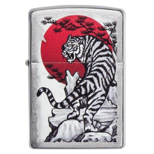 499 ZIPPO ЗажигалкаAsian Tiger с покрытием Brushed Chrome фото 5 499 ZIPPO ЗажигалкаAsian Tiger с покрытием Brushed Chrome фото 5